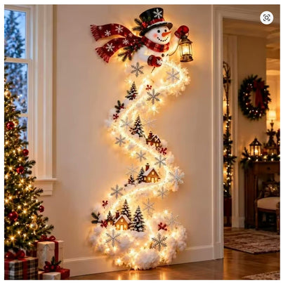 Snowman magic trail wall light