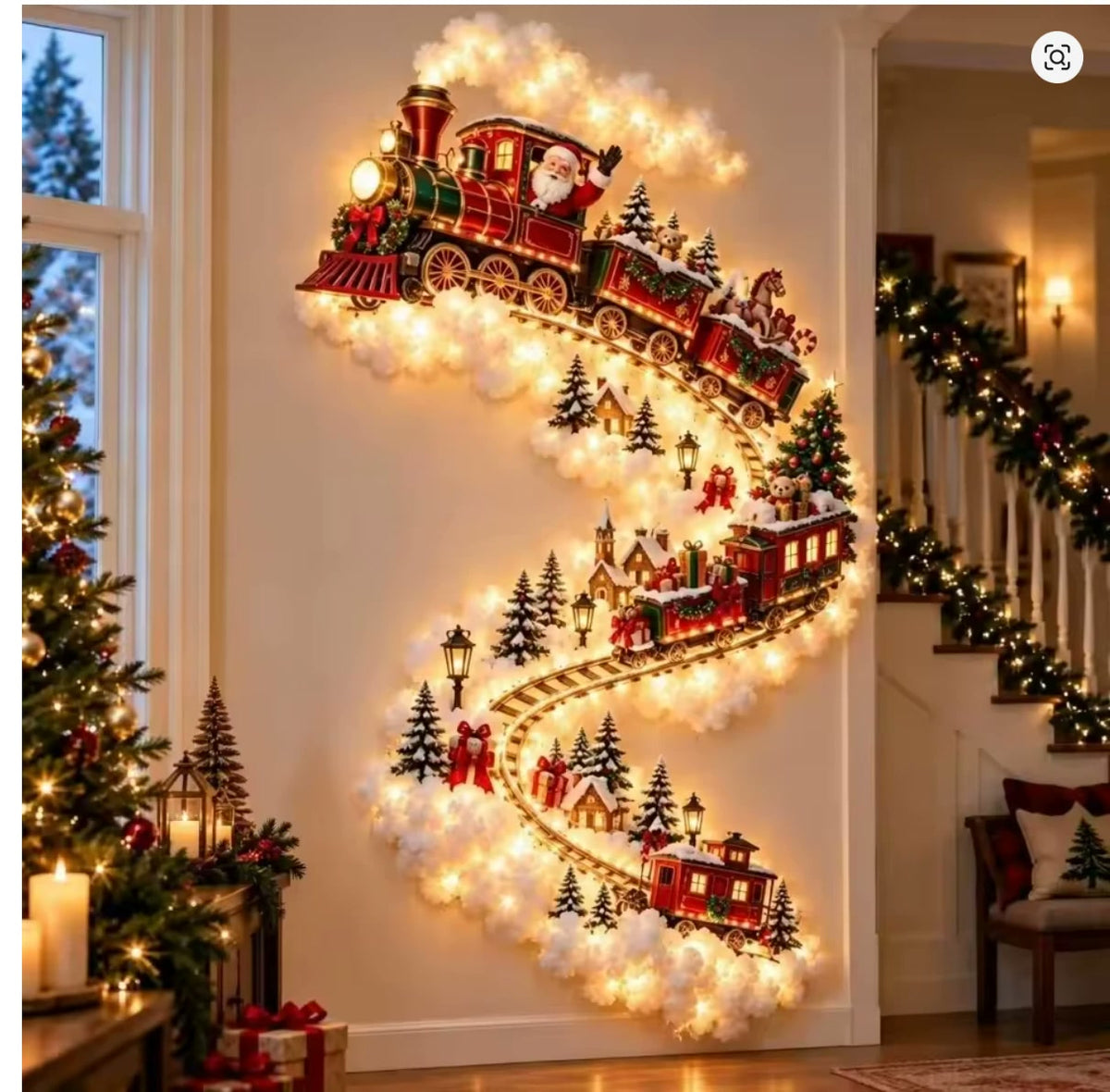 Christmas Train magic trail wall light